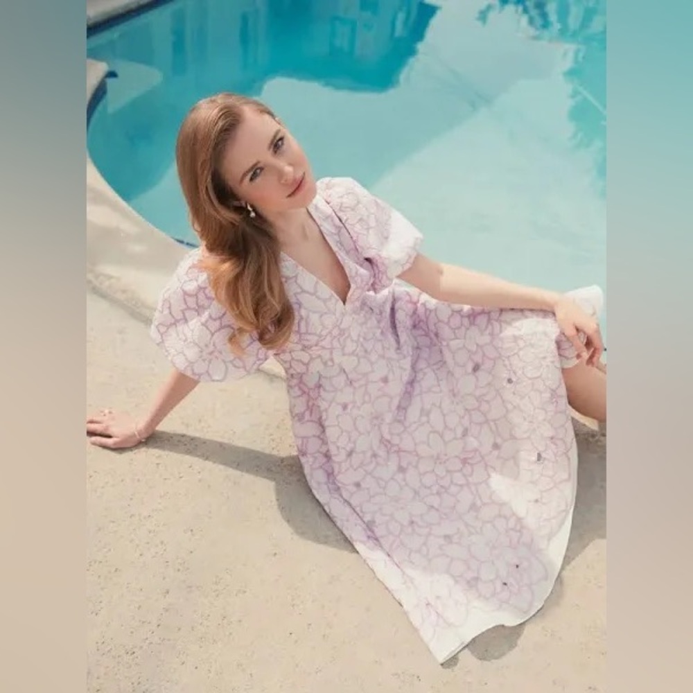 MAC DUGGAL
Puff-Sleeve V-Neck A-Line Knee-Length Dress Anthropologie - Picture 16 of 17